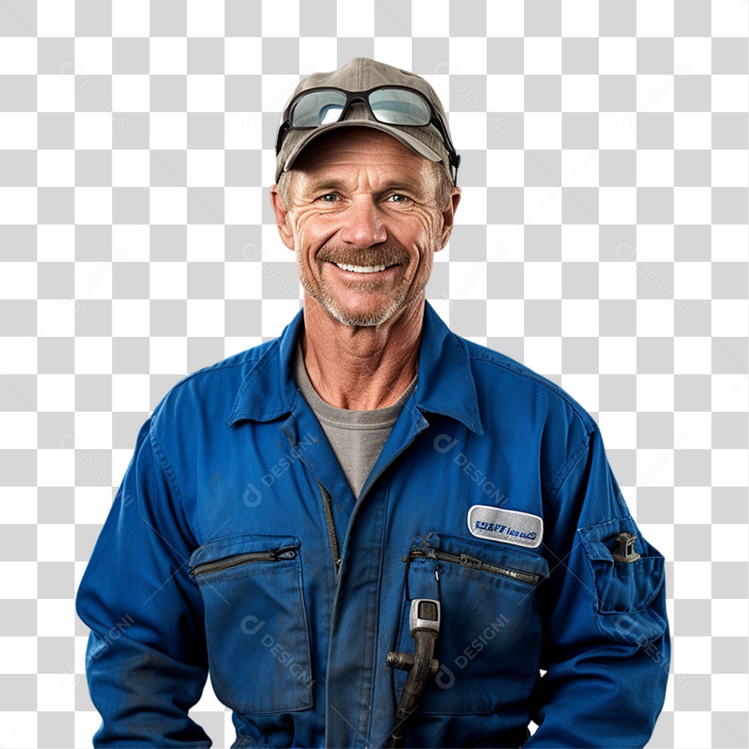 Homem Mecânico Oficina PNG Transparente