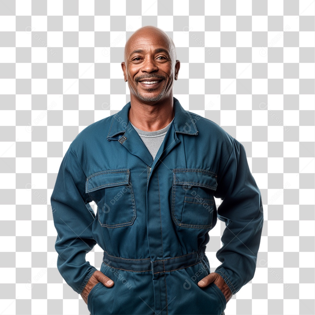 Homem Mecânico Oficina PNG Transparente