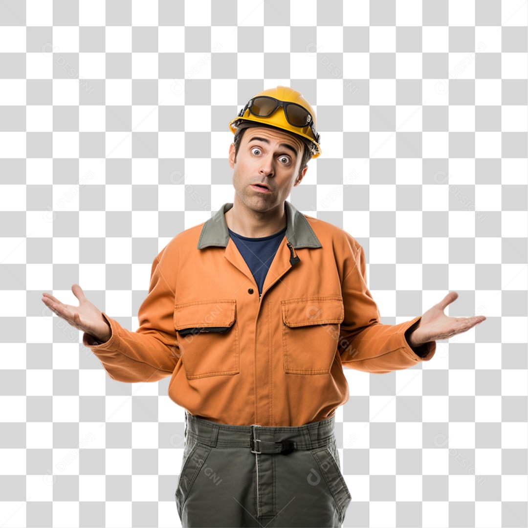 Homem Mecânico Oficina PNG Transparente