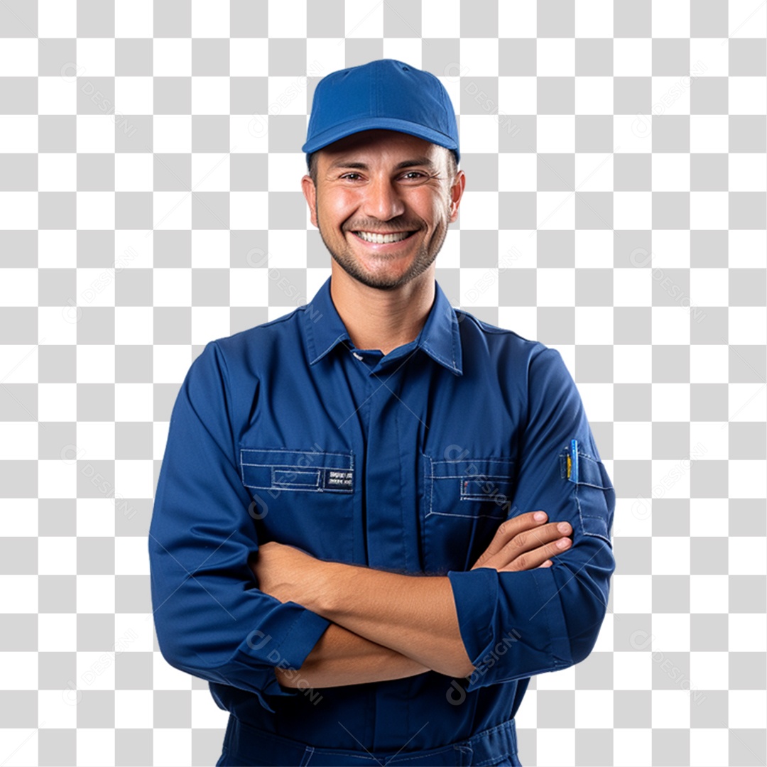 Homem Mecânico Oficina PNG Transparente