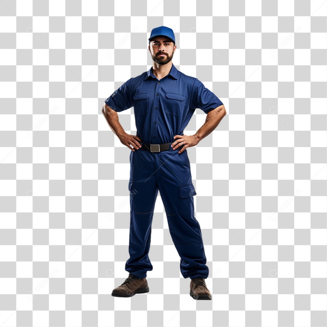 Homem Mecânico Oficina PNG Transparente