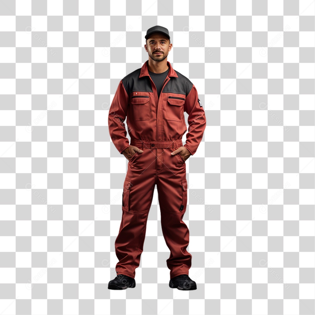 Homem Mecânico Oficina PNG Transparente