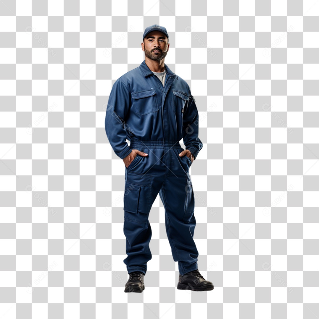 Homem Mecânico Oficina PNG Transparente