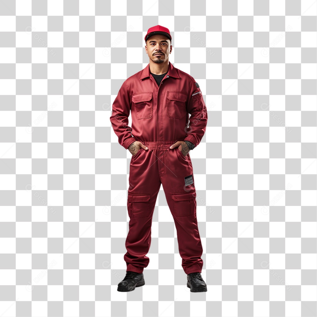 Homem Mecânico Oficina PNG Transparente