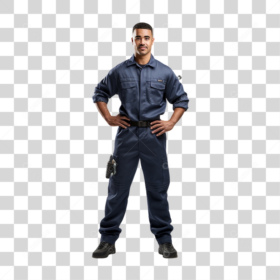 Homem Mecânico Oficina PNG Transparente