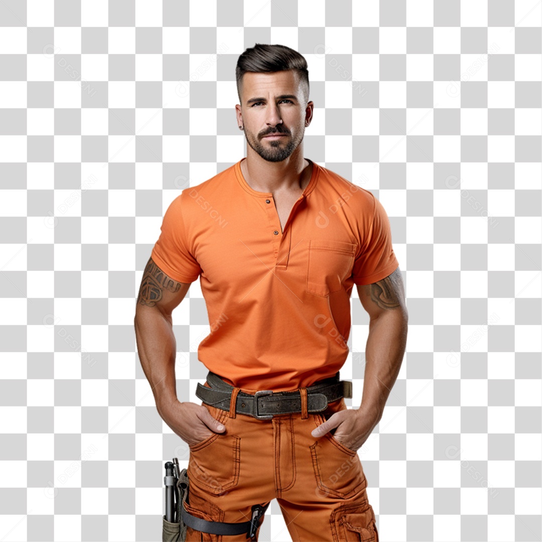 Homem Mecânico Oficina PNG Transparente