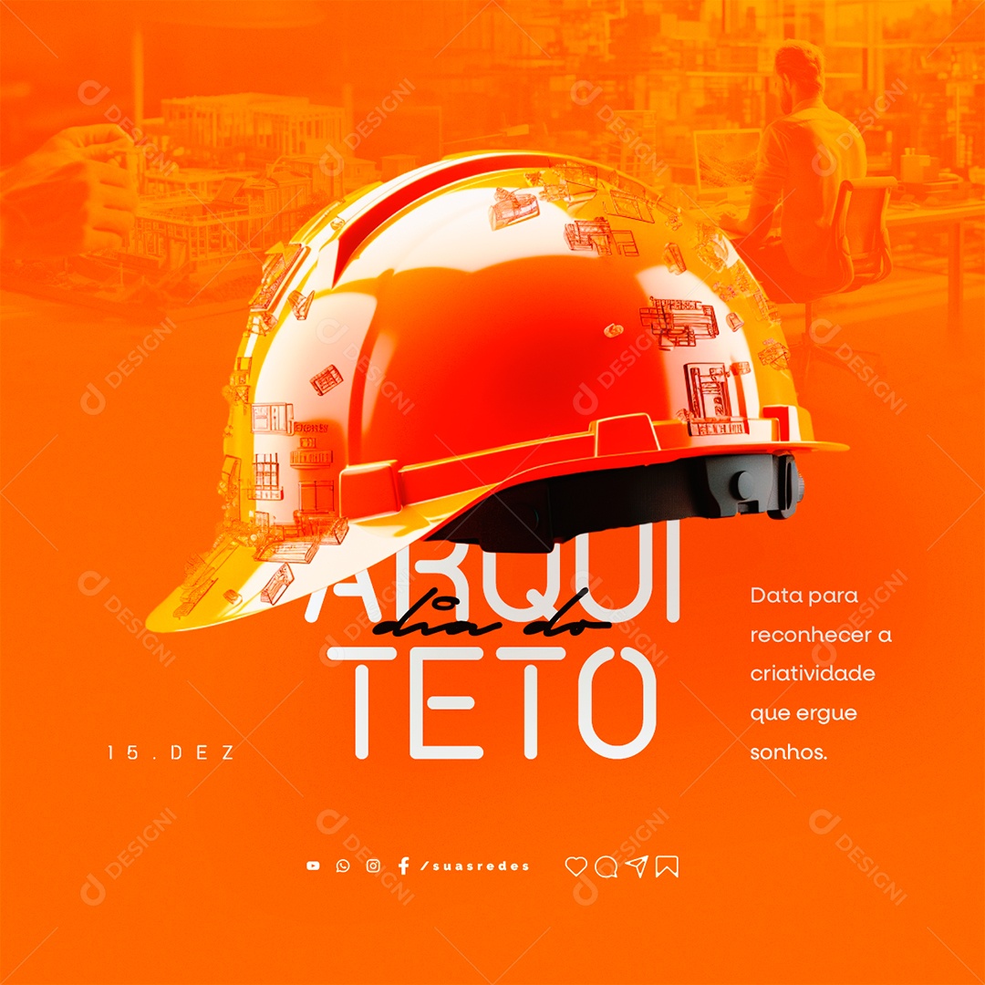 Dia do Arquiteto Data para Reconhecer a Criatividade que Ergue Sonhos Social Media PSD Editável