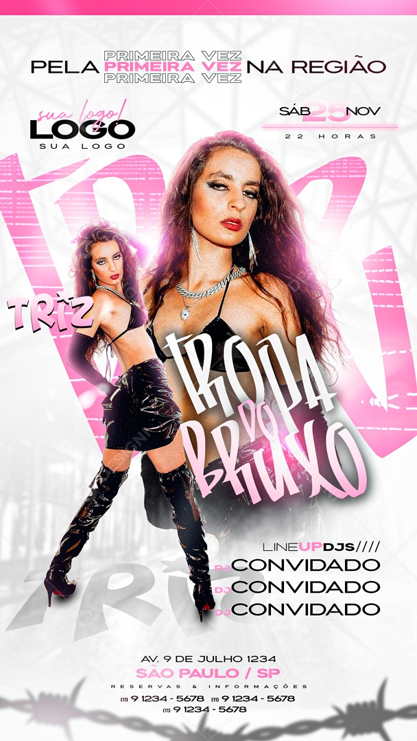 Social Media Flyer Story Triz Tropa Do Bruxo PSD Editável