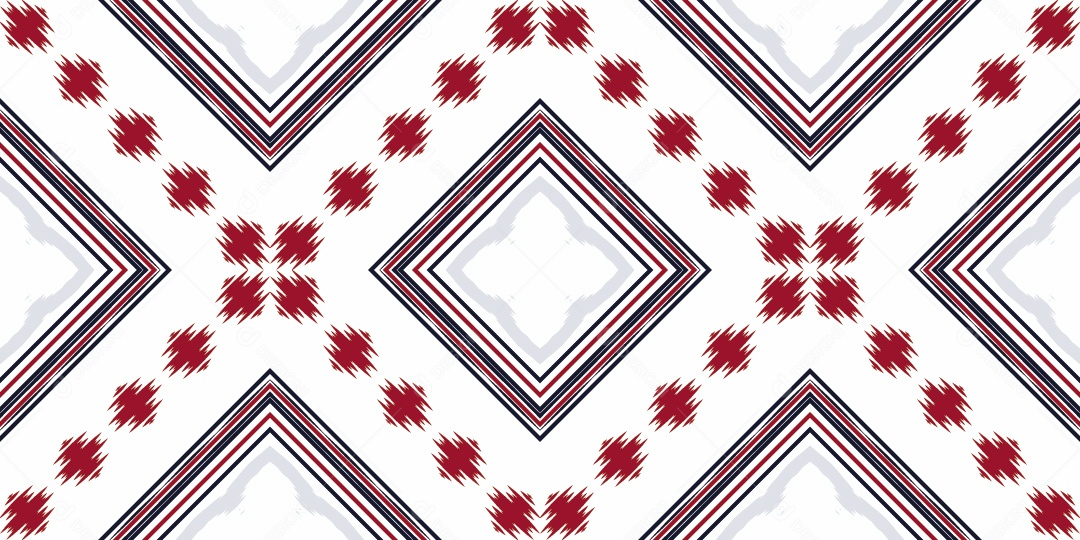 Padrão Tecido Sem Costura Tribal Colorido Ilustração Vetor EPS