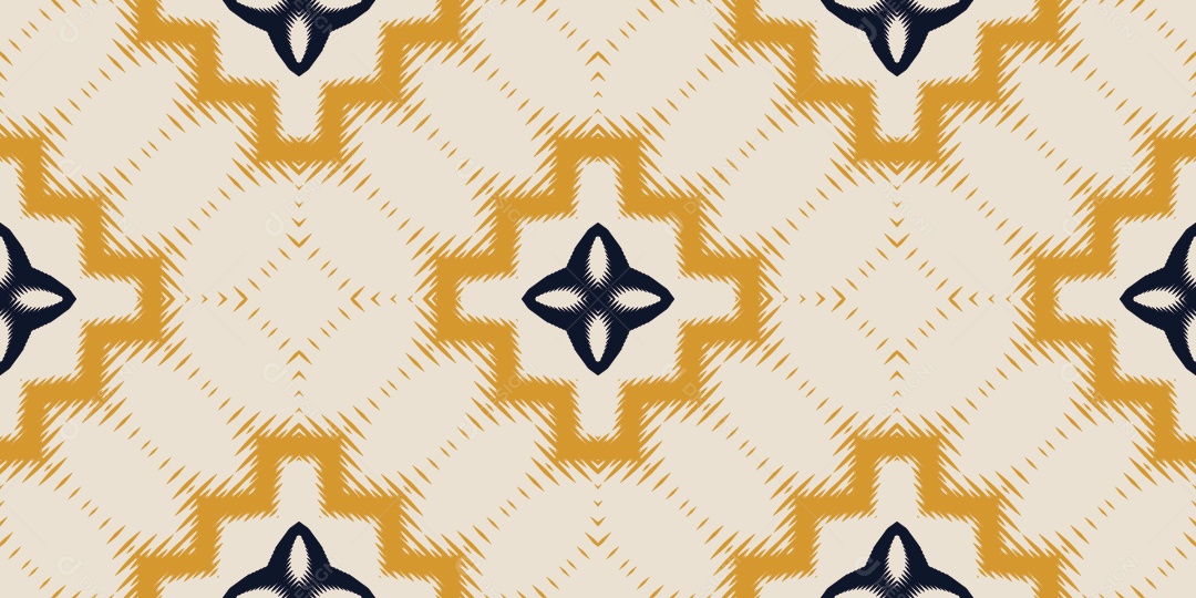 Padrão Tribal Tradicional Estilo Africano Colorido Vetor EPS