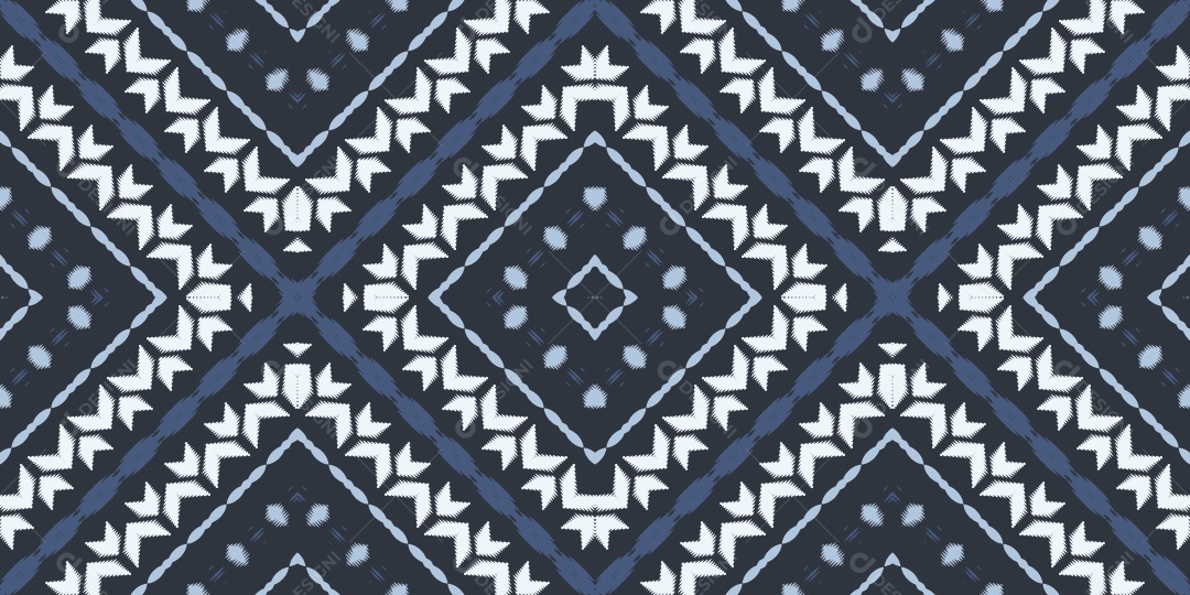 Padrão Tribal Tradicional Estilo Africano Colorido Vetor EPS