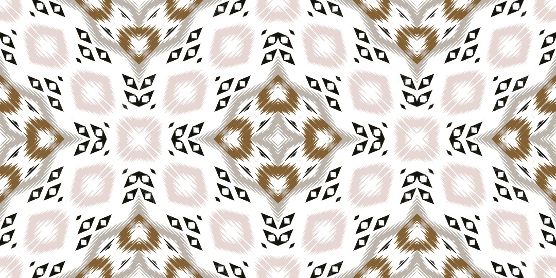 Ilustração de Padrão Tribal Tradicional Colorido Vetor EPS