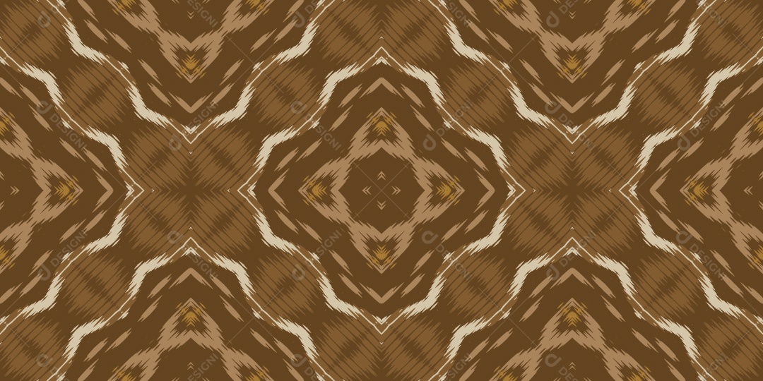 Ilustração de Padrão Tribal Tradicional Colorido Vetor EPS