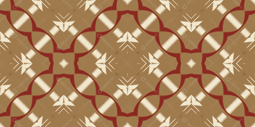 Ilustração de Padrão Tribal Tradicional Colorido Vetor EPS