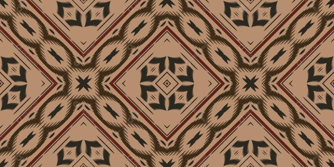 Ilustração de Padrão Tribal Tradicional Colorido Vetor EPS