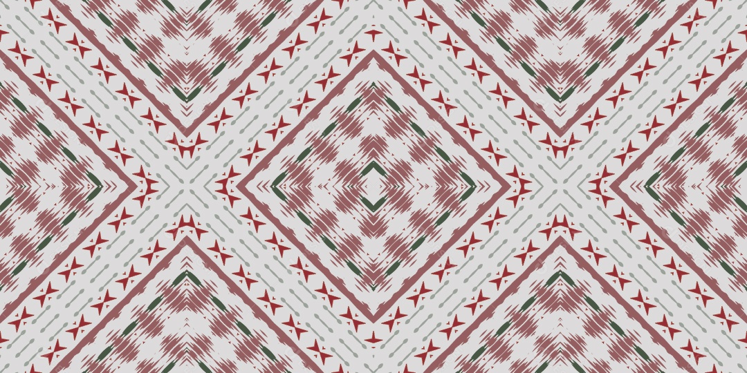 Ilustração de Padrão Tribal Tradicional Colorido Vetor EPS