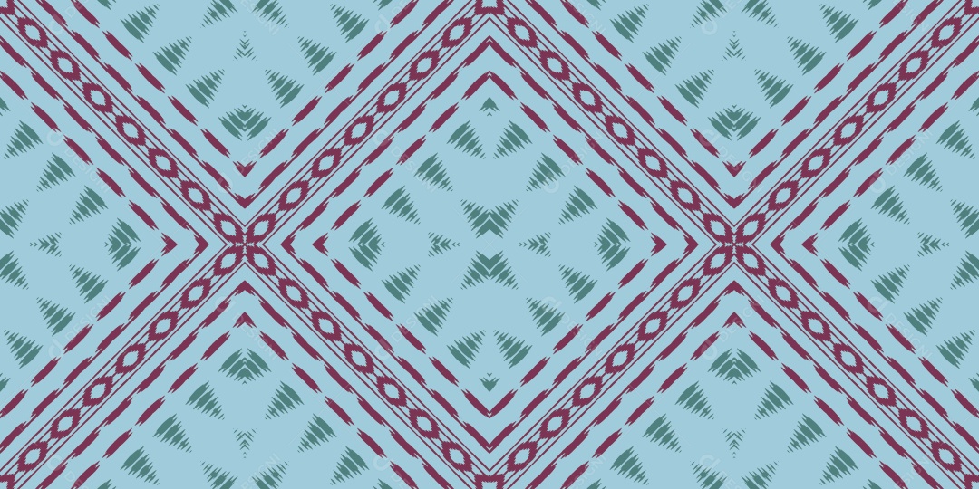 Ilustração de Padrão Tribal Tradicional Colorido Vetor EPS