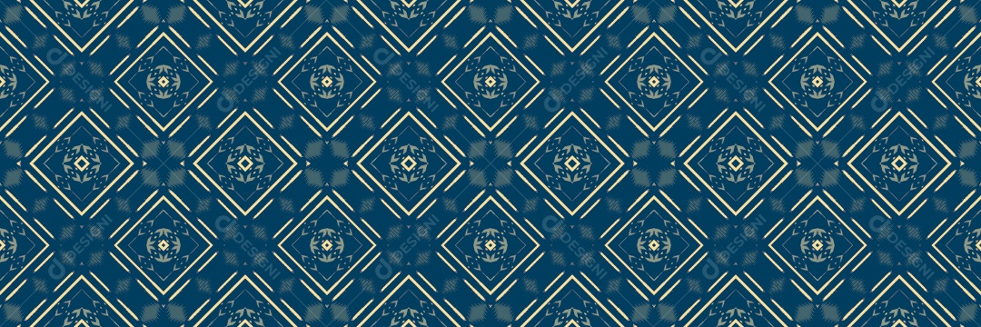 Ilustração de Padrão Tribal Tradicional Colorido Vetor EPS