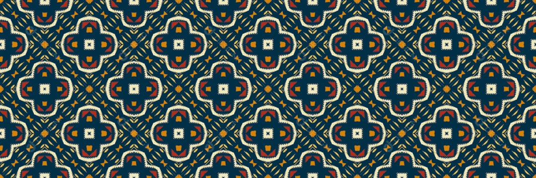 Ilustração de Padrão Tribal Tradicional Colorido Vetor EPS