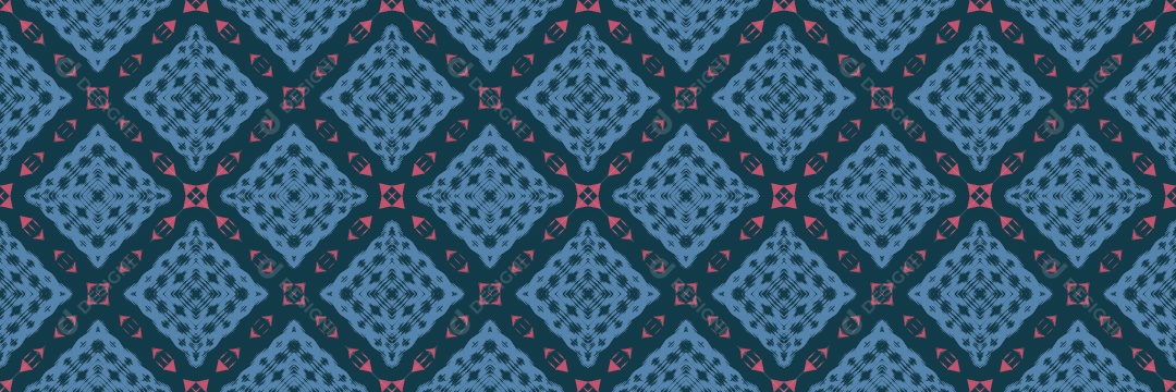 Ilustração de Padrão Tribal Tradicional Colorido Vetor EPS