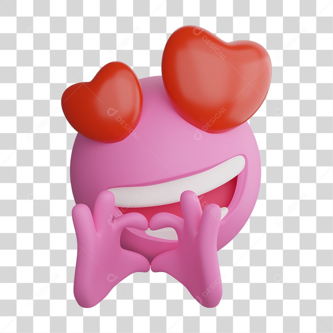 Emoji 3D Gestos Emoções PNG Transparente