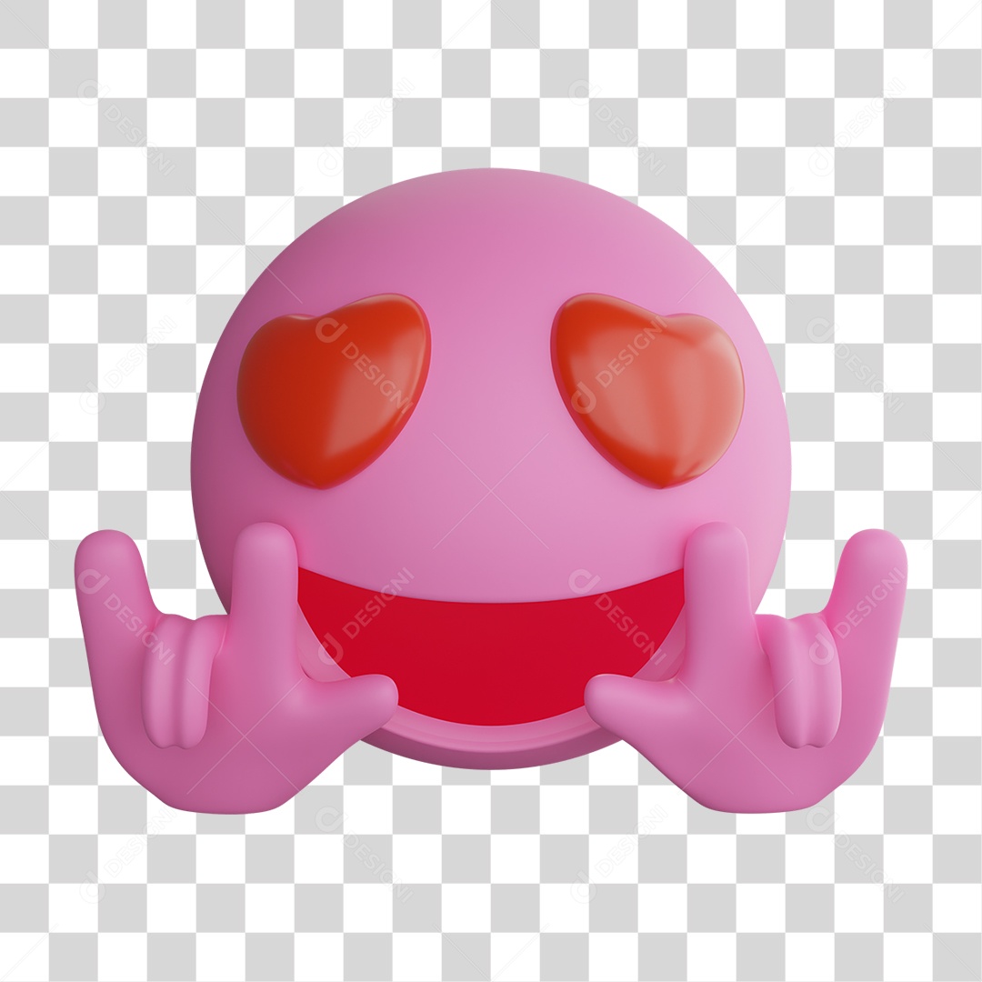 Emoji 3D Gestos Emoções PNG Transparente