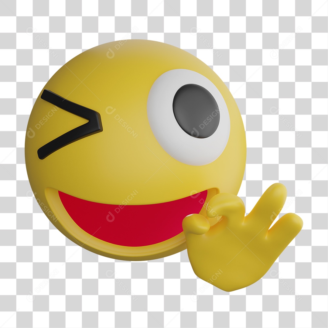 Emoji 3D Gestos Emoções PNG Transparente