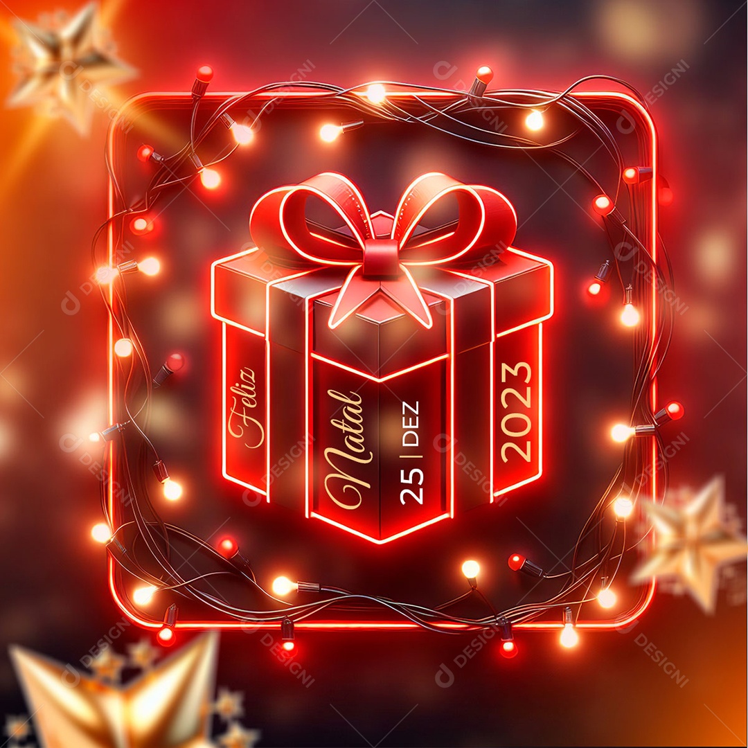 Feliz Natal 25 De Dezembro 2023 Social Media PSD Editável