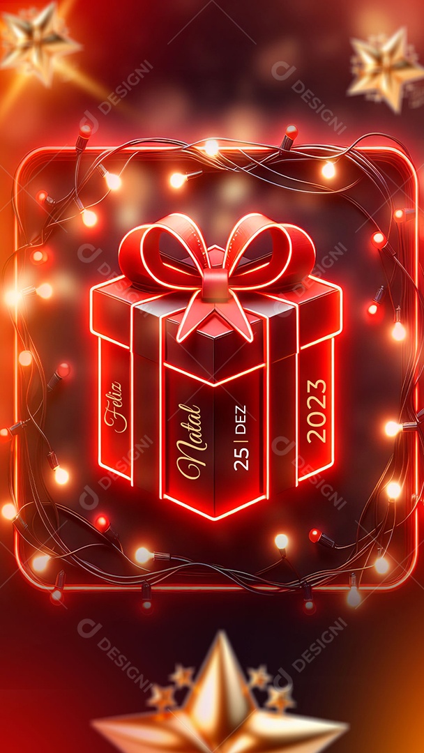 Story Feliz Natal 25 De Dezembro 2023 Social Media PSD Editável