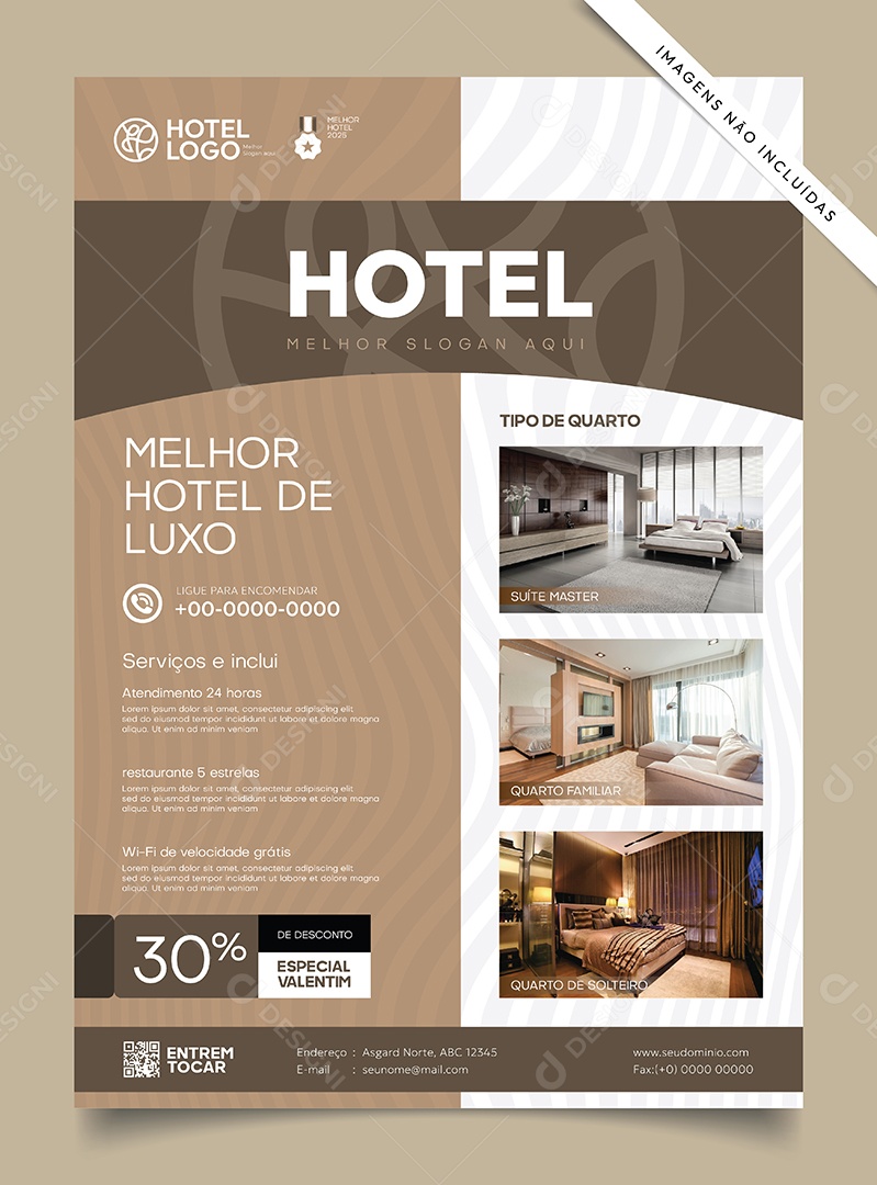 O Melhor Hotel de Luxo Ilustração Vetor EPS Editável