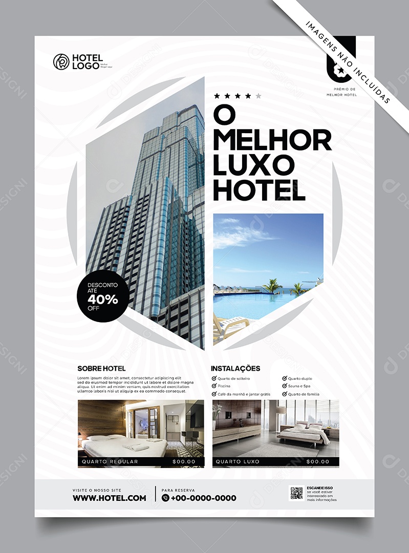 O Melhor Hotel de Luxo Ilustração Vetor EPS Editável