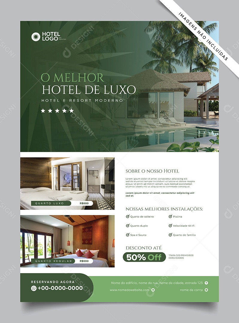 O Melhor Hotel de Luxo Ilustração Vetor EPS Editável