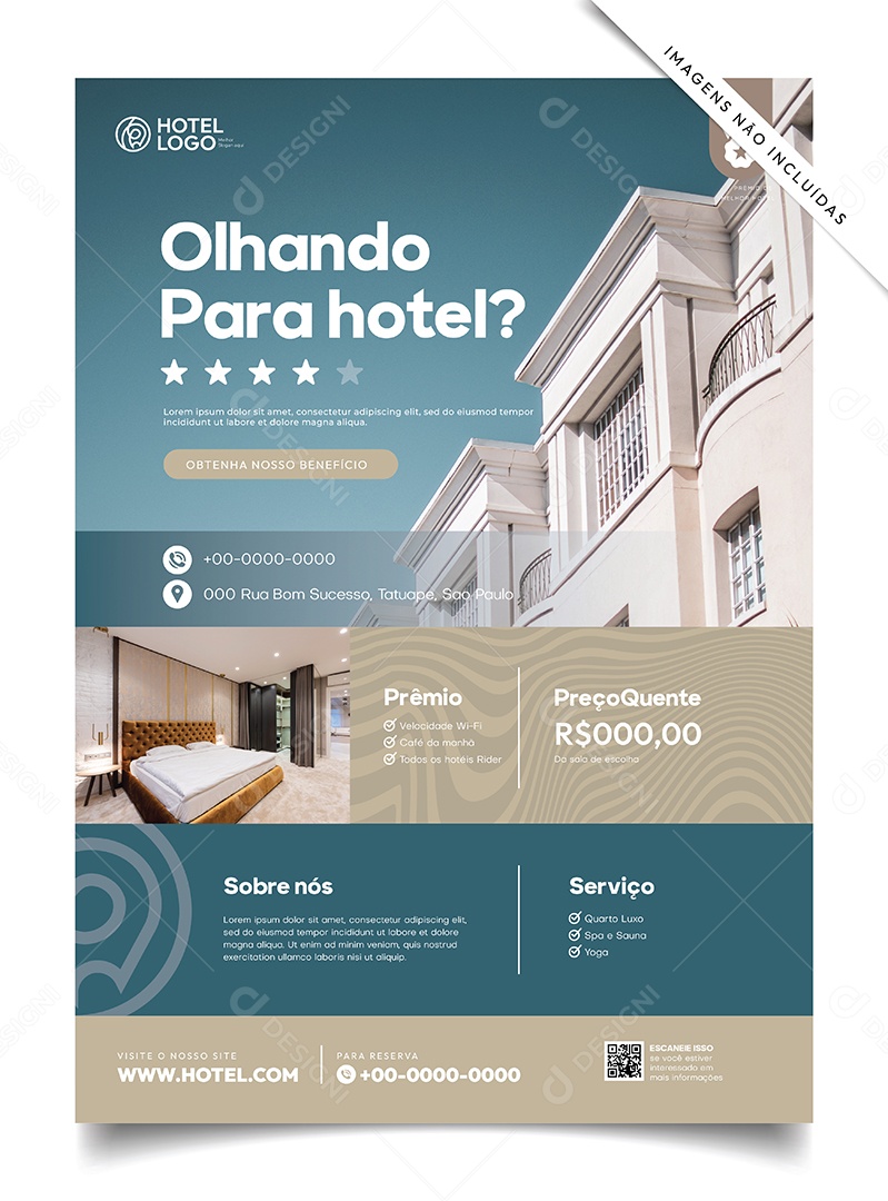 Procurando um Hotel Ilustração Vetor EPS Editável