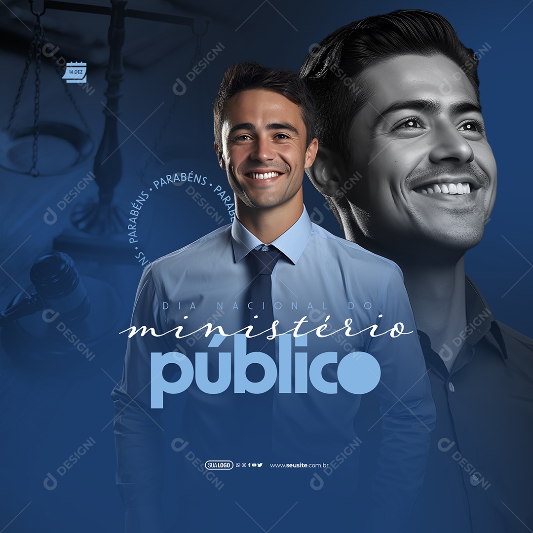 Dia Nacional do Ministério Público 14 de Dezembro Social Media PSD Editável