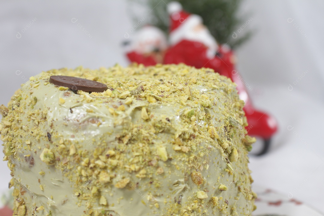 Delicioso panetone sobre a mesa