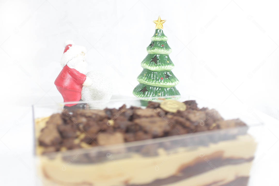 Deliciosa sobremesa de natal de chocolate