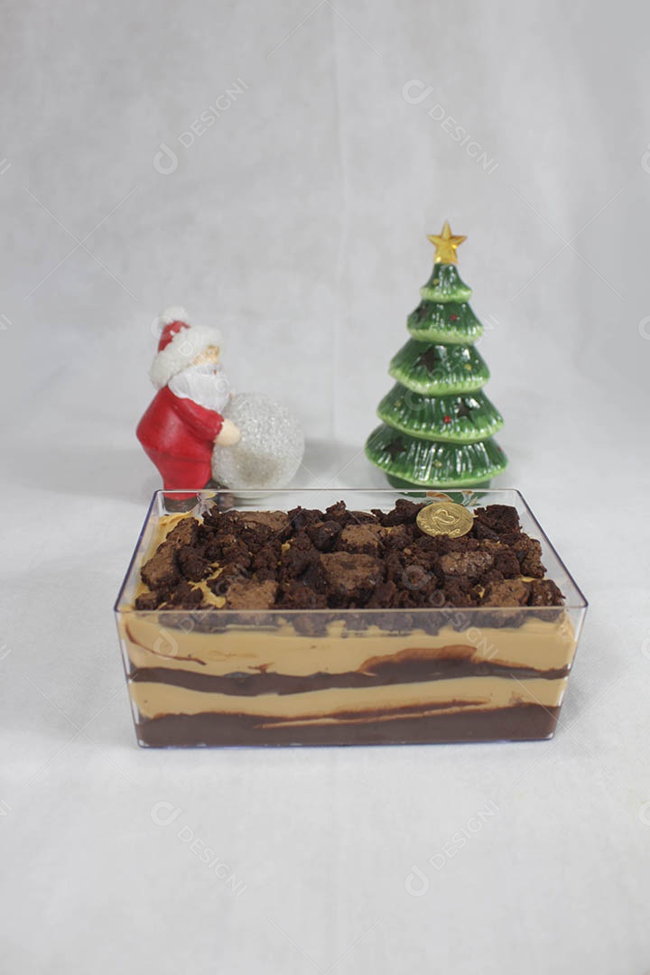Deliciosa sobremesa de natal de chocolate