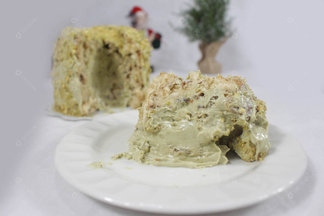 Delicioso panetone sobre a mesa