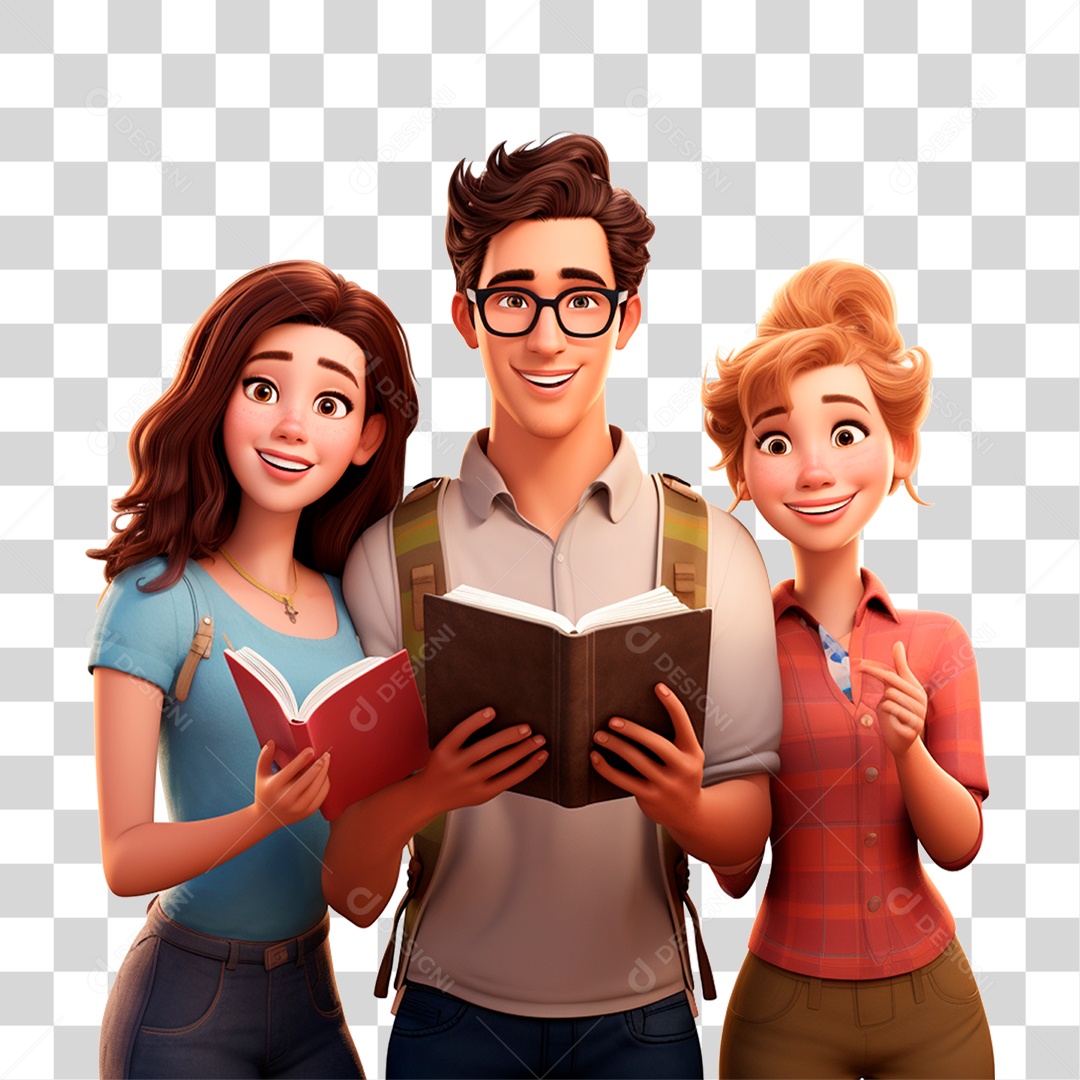 Estudantes Volta as Aulas PNG Transparente