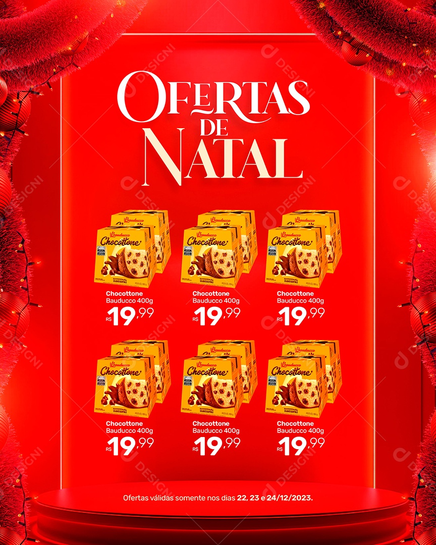 Ofertas De Natal Panettone Social Media PSD Editável
