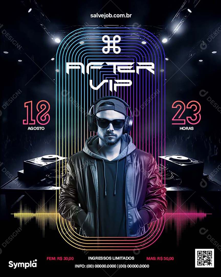 Flyer After Vip Social Media PSD Editável