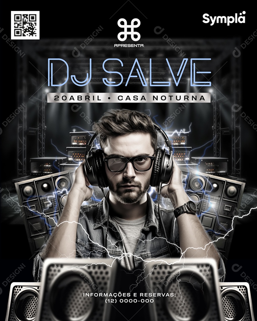 Flyer DJ Salve Casa Noturna Social Media PSD Editável