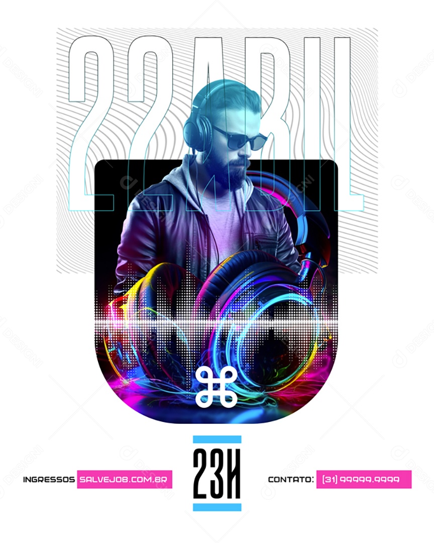 Flyer Salve Job DJ Social Media PSD Editável