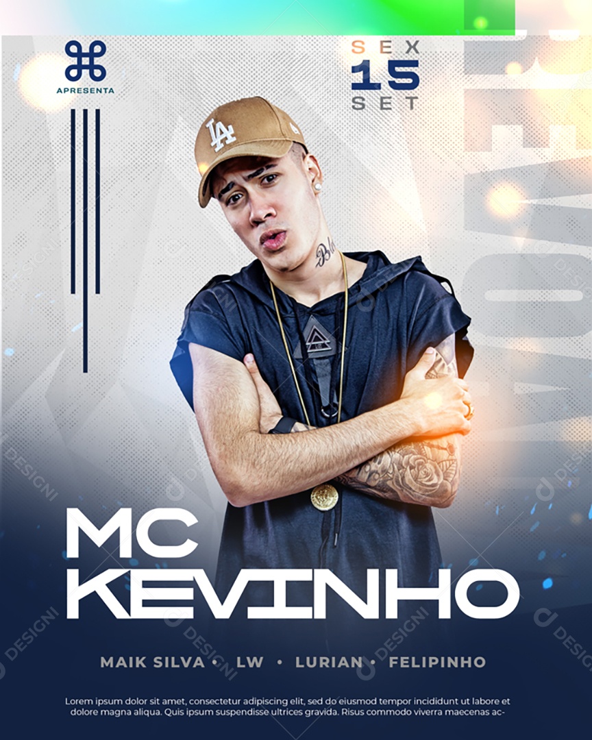 Flyer Mc Kevinho Shows Social Media PSD Editable