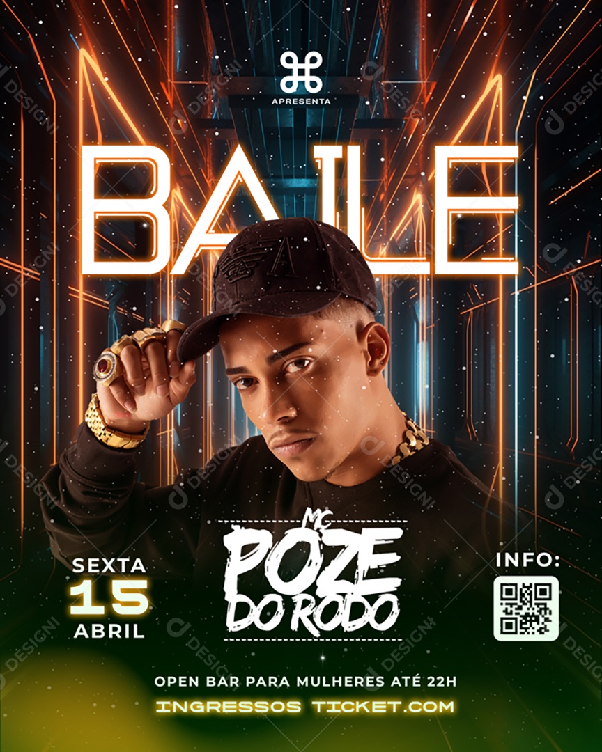 Flyer Baile Mc Poze Do Rodo Social Media PSD Editável