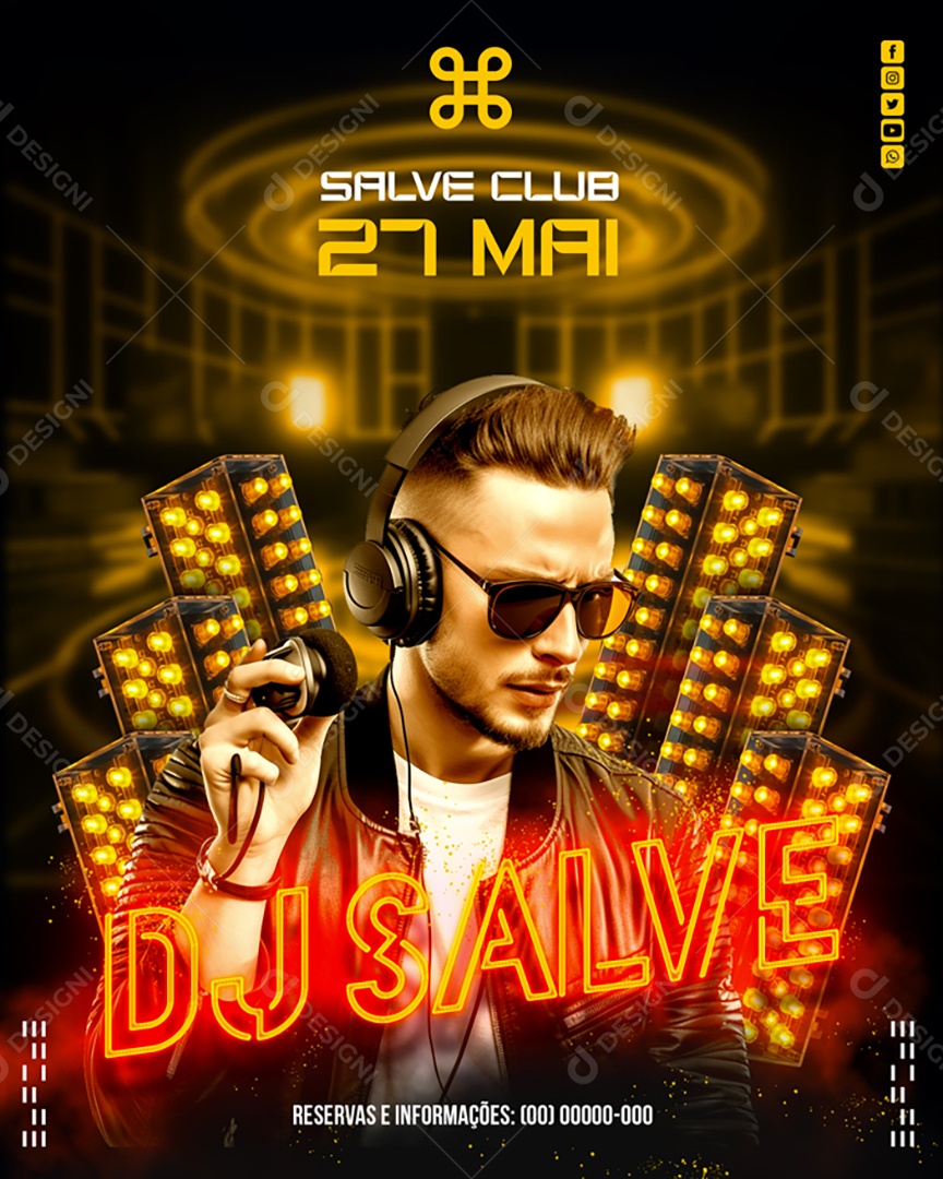 Flyer Salve Club DJ Salve Social Media PSD Editável