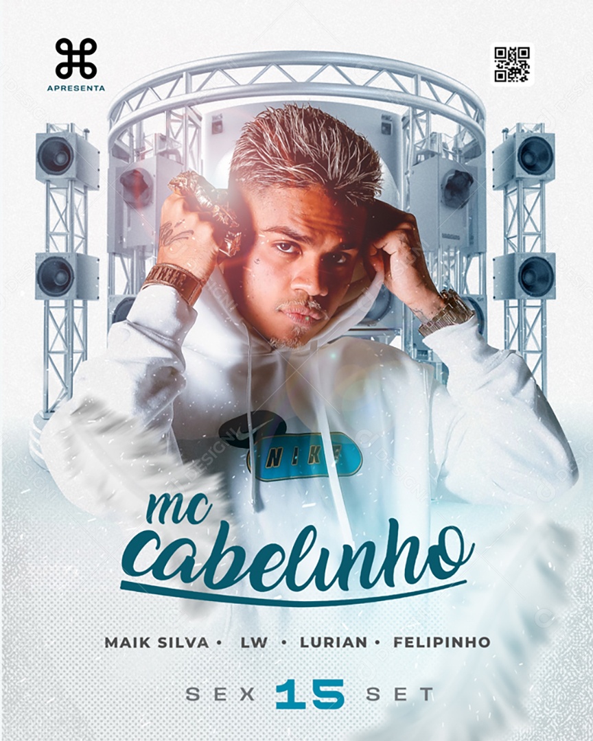 Flyer Mc Cabelinho Social Media PSD Editável