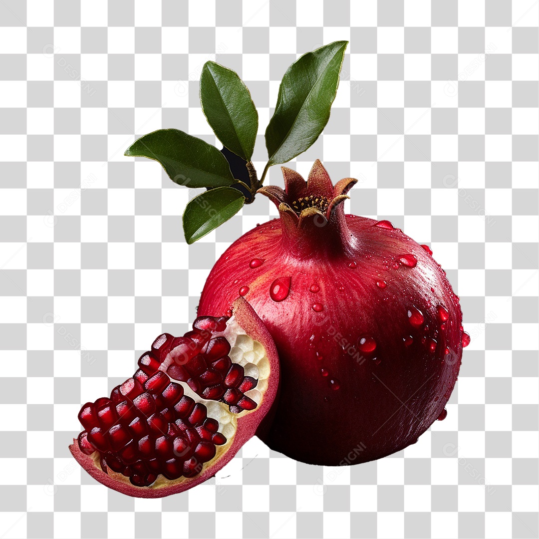 Fruta Romã PNG Transparente