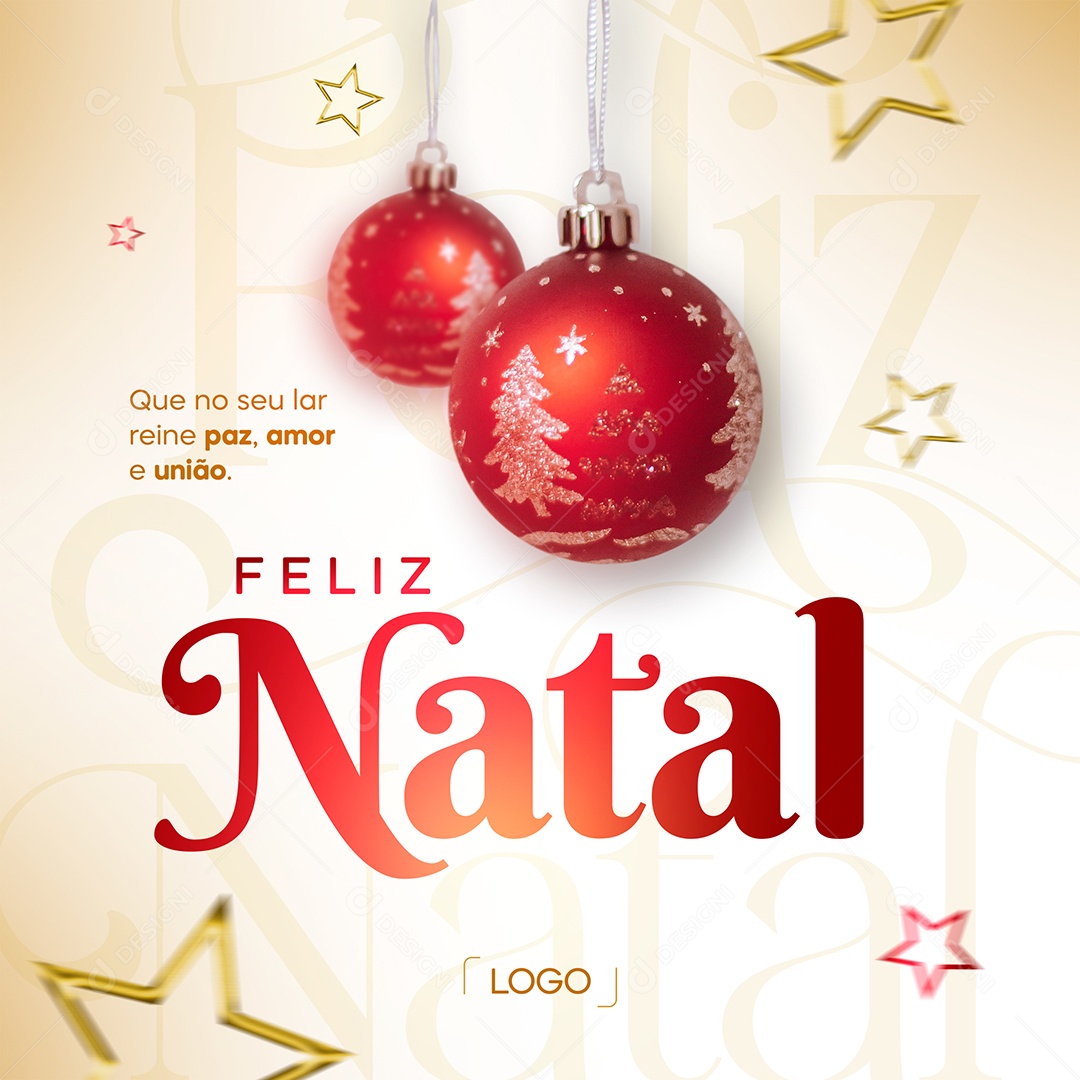 Feliz Natal 25 de Dezembro Social Media PSD Editável