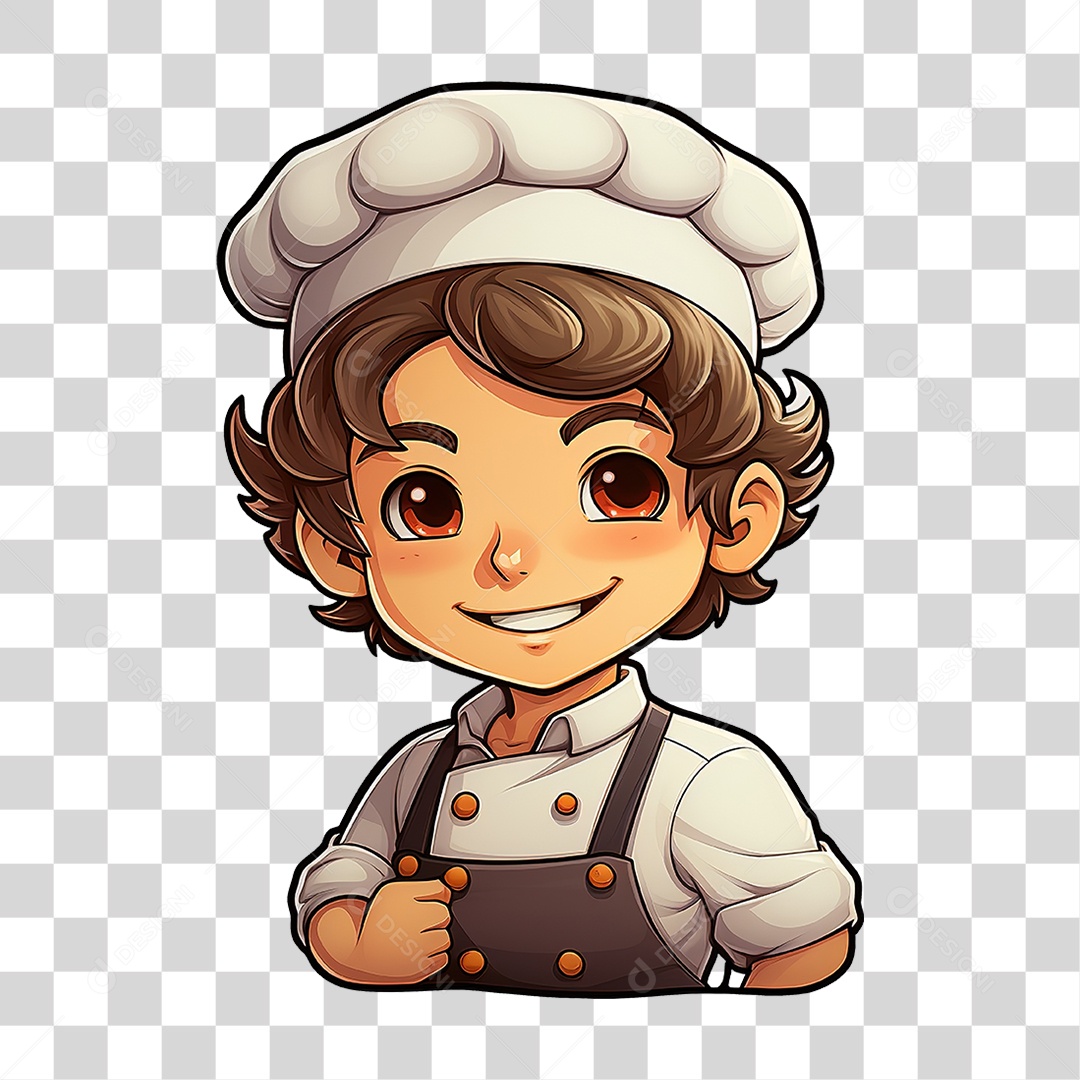 Desenho Chef de Cozinha PNG Transparente